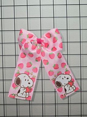 Snoopy with Strawberries Coquette Bow
